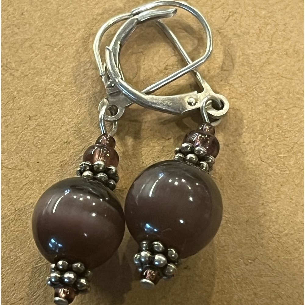 ALUMA sterling cats eye earrings